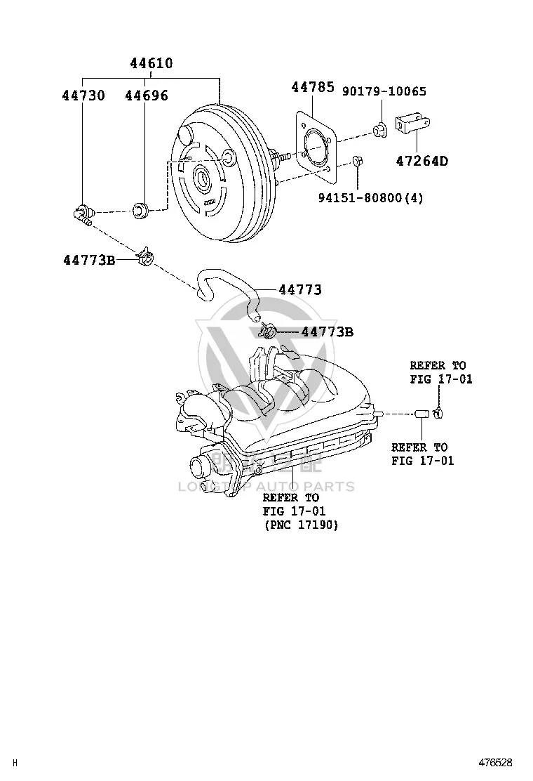Brake Booster 44610-53281 for Lexus IS250