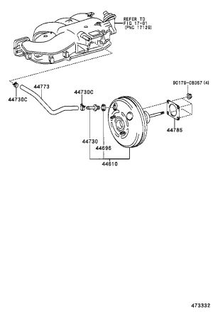 Vacuum Hose 2 44773-60290 for Toyota 4RUNNER