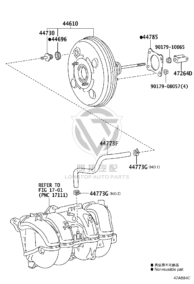 Brake Booster 44610-6A310 for Toyota Land Cruiser Prado