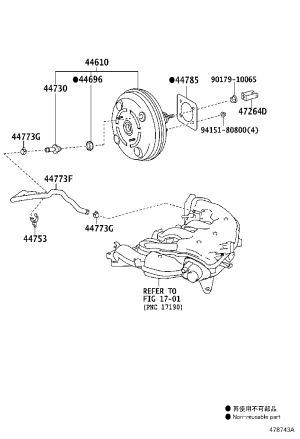 Brake Booster Check Valve 44730-22150 for Toyota ALPHARD