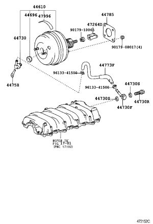 Brake Vacuum Pipe 44773-50040 for Lexus LS430