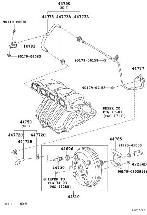 Vacuum Hose Clamp 44783-28010 for Toyota Camry