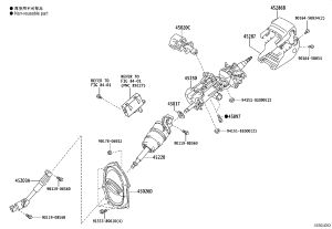 Steering Column 45810-60091 for Toyota Land Cruiser