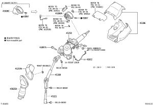 Steering Column 45250-28572 for Toyota Previa