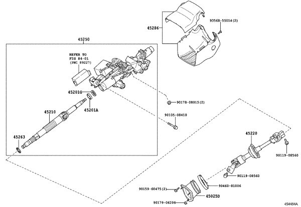 Combination Switch Shield 45286-33935 for Lexus ES240