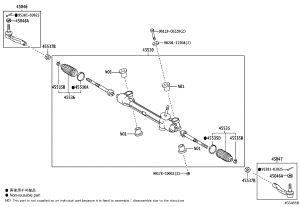 Steering Gear Assembly 45510-0D530 for Toyota Yaris