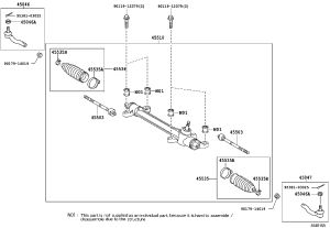 Steering Gear 45510-02180 for Toyota Corolla