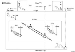 Steering Gear 45510-28161 for Toyota Previa