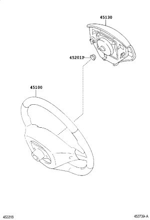 Steering Wheel 45100-13050 for Toyota Corolla