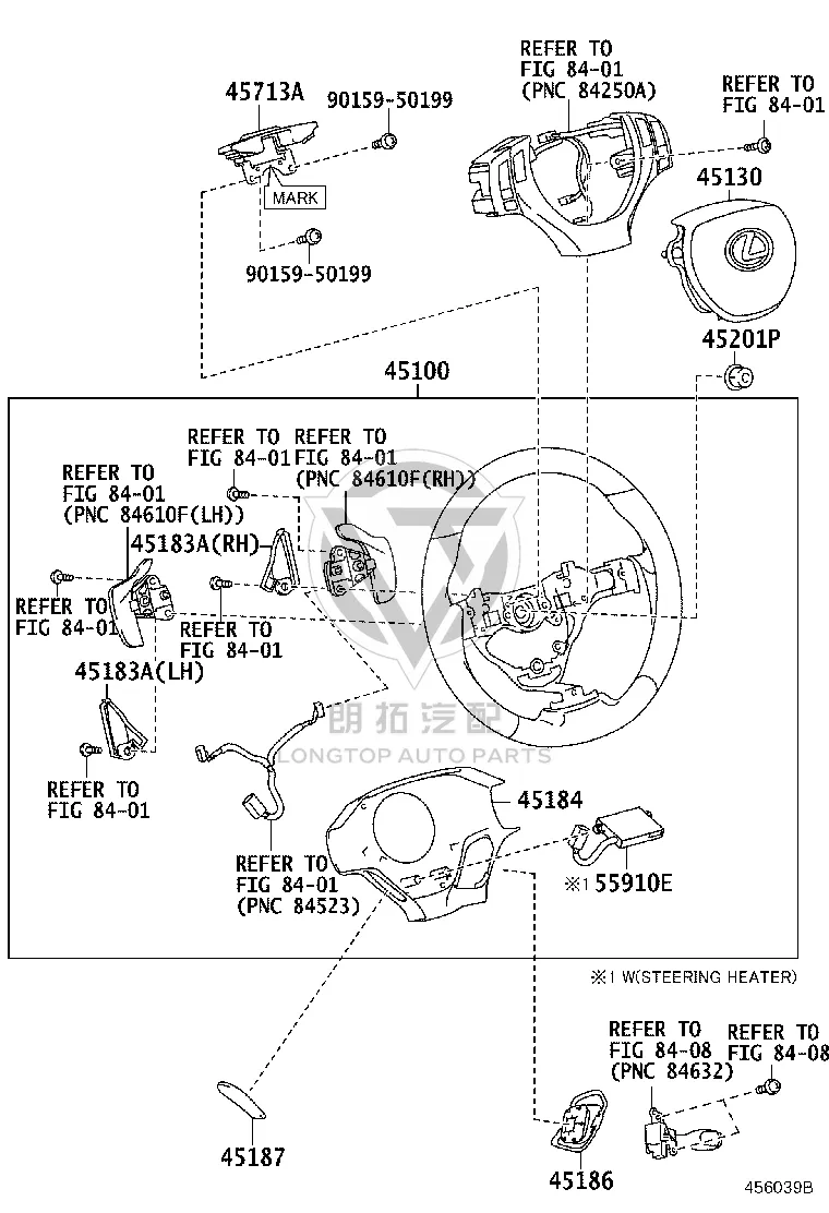 Driver Airbag 45130-30700-C0 for Lexus GS