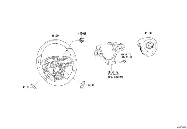Steering Wheel 45100-30E31-C4 for Lexus RX