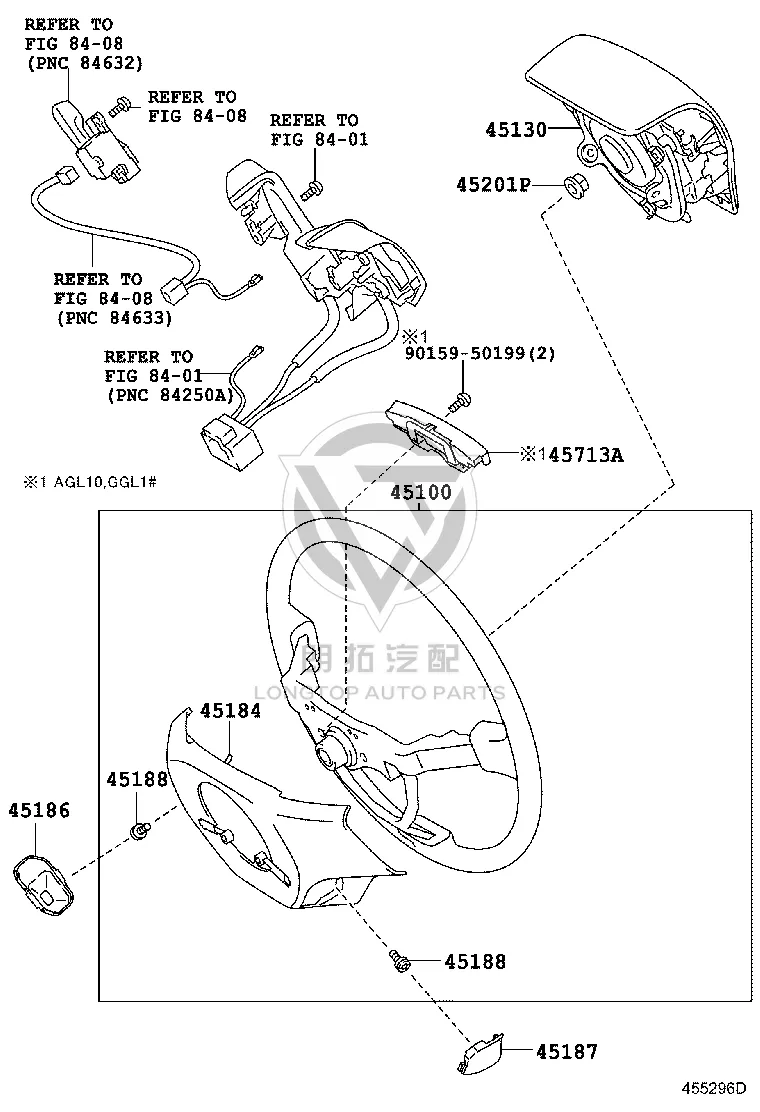 Driver Airbag 45130-48211-C0 for Lexus RX270