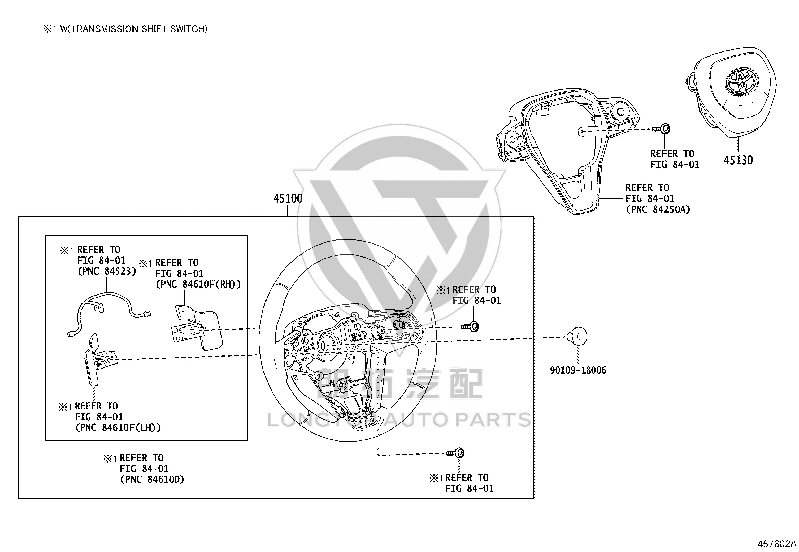 Driver Airbag 45130-02850 for Toyota Allion