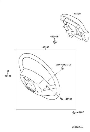 Driver Airbag 45130-07010 for Toyota Avalon