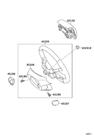 Driver Airbag 45130-08080 for Toyota Sienna