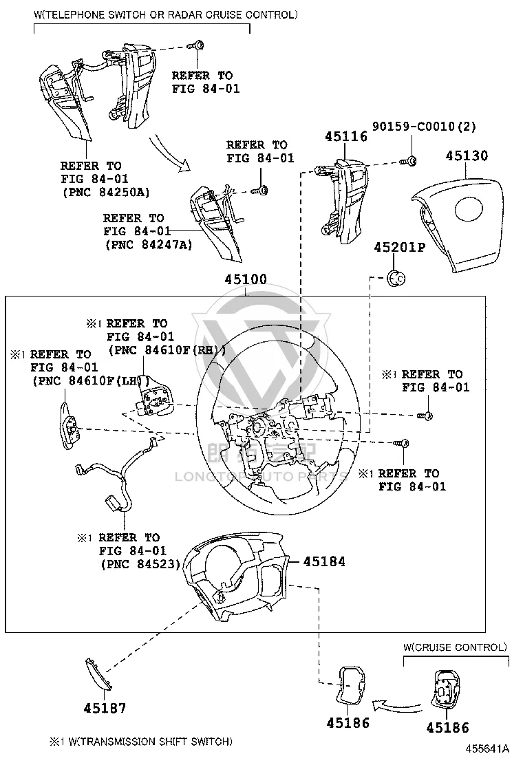 Driver Airbag 45130-0P020 for Toyota Reiz