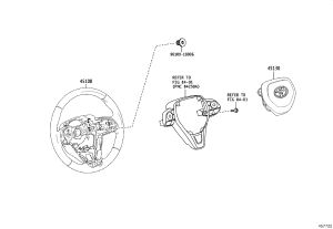 Driver airbag 45130-0R080 for Toyota Wildlander