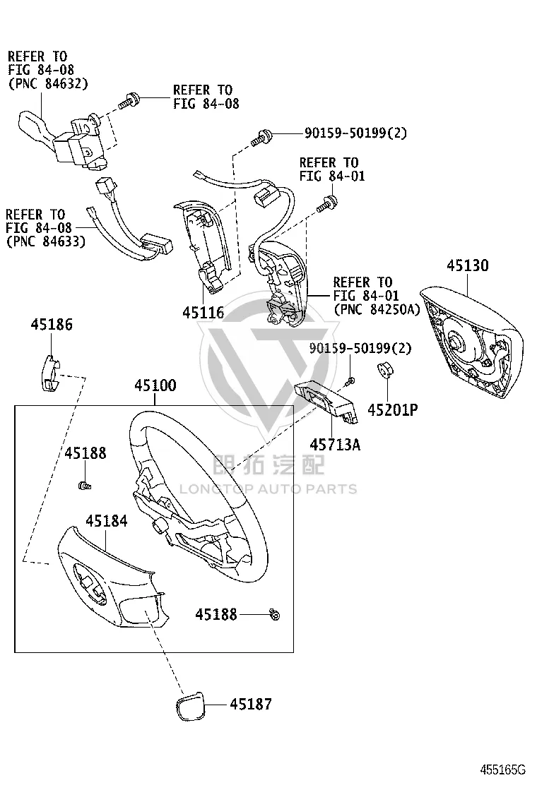 Driver Airbag 45130-58030 for Toyota Alphard