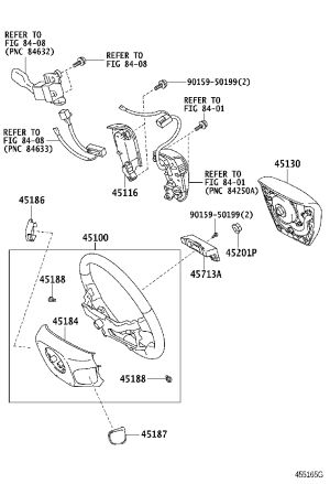 Driver Airbag 45130-58030 for Toyota Alphard