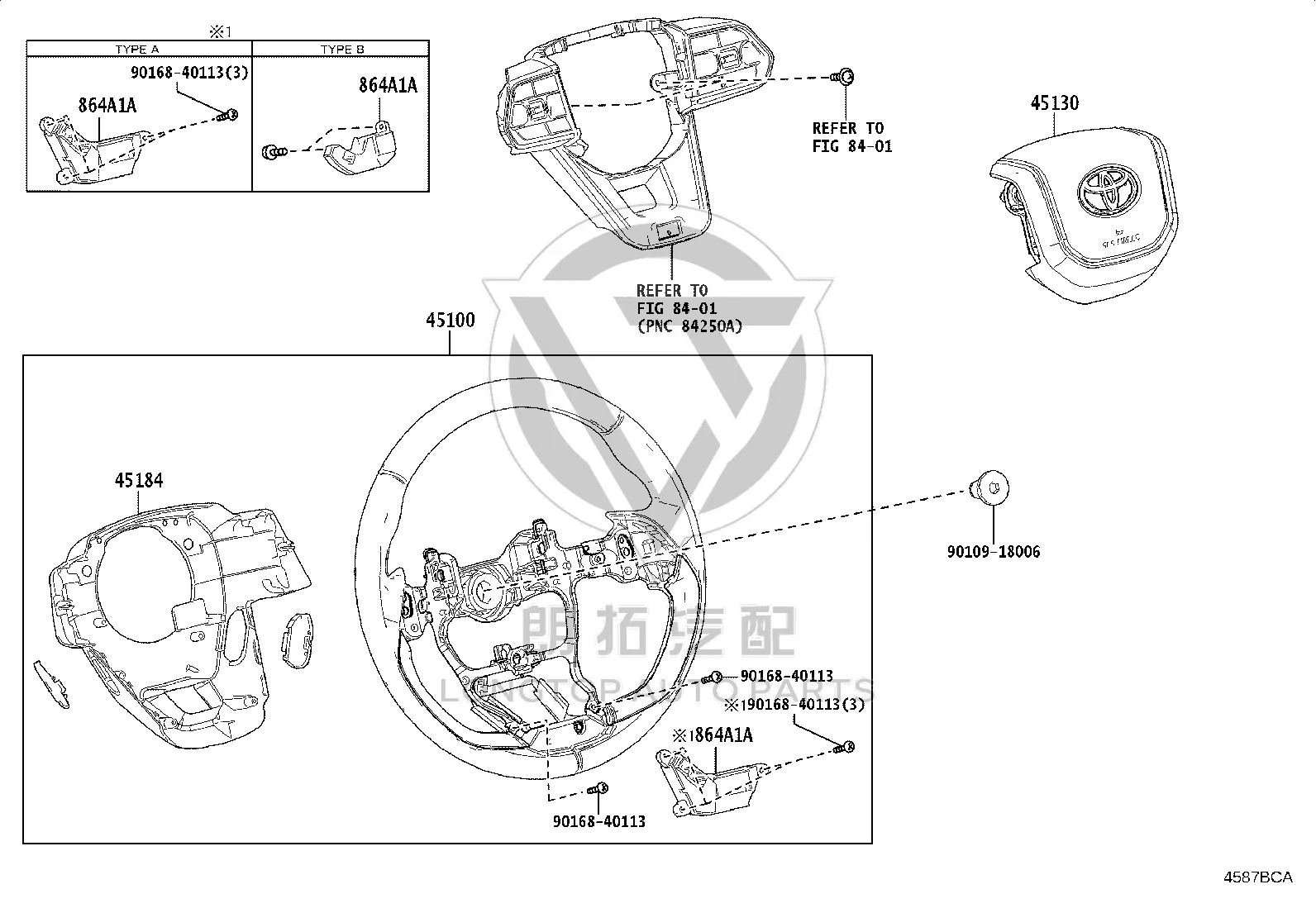 Driver Airbag 45130-60680-C0 for Toyota Land Cruiser