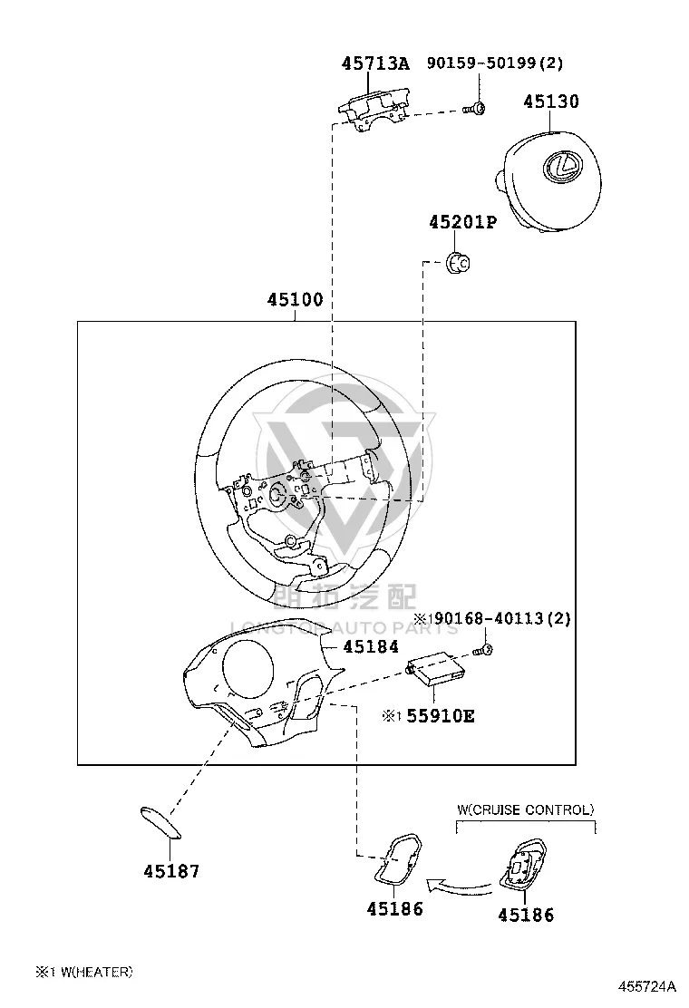 Steering Shock Absorber 45713-76011 for Lexus CT200H