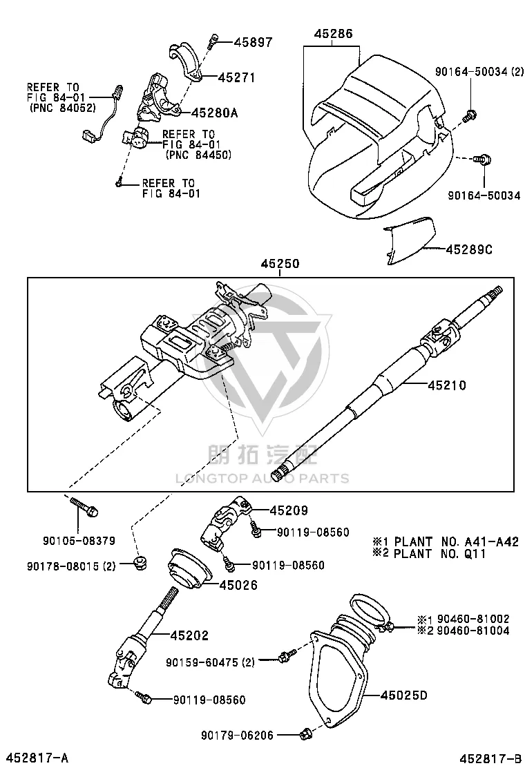 Steering Shaft 45210-33110 for Lexus ES300