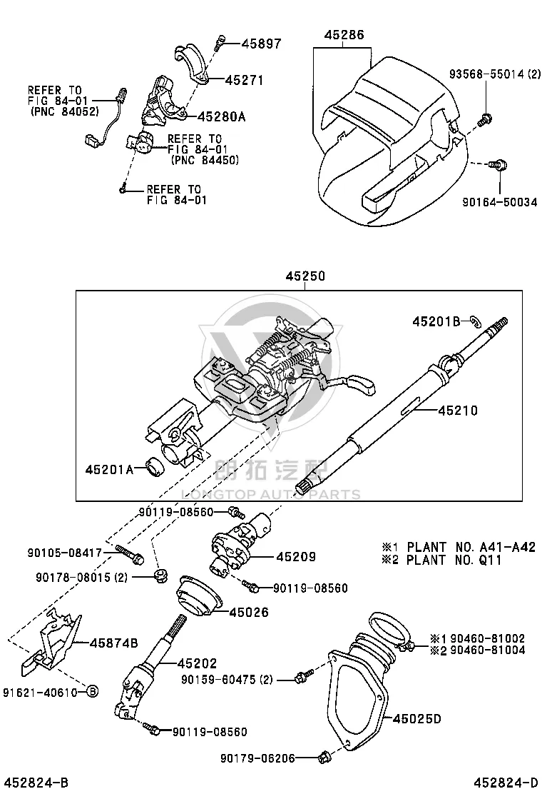 Steering Column Bearing 45274-33020 for Toyota Land Cruiser Prado