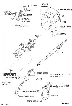 Steering Column Connecting Shaft 45220-33270 for Toyota Avalon