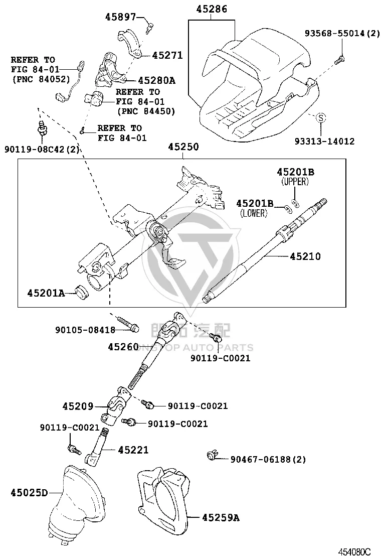 Steering Intermediate Shaft 45221-12291 for Toyota WISH
