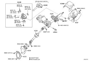 Steering Column Assembly 45250-08043 for Toyota Sienna