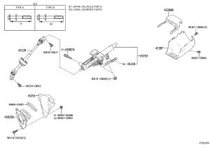 Steering Column Intermediate Shaft 45220-0R020 for Toyota Harrier