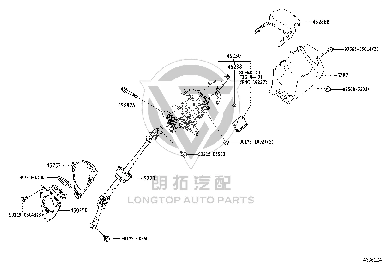 Steering Column Intermediate Shaft 45220-V2010 for Toyota ALPHARD