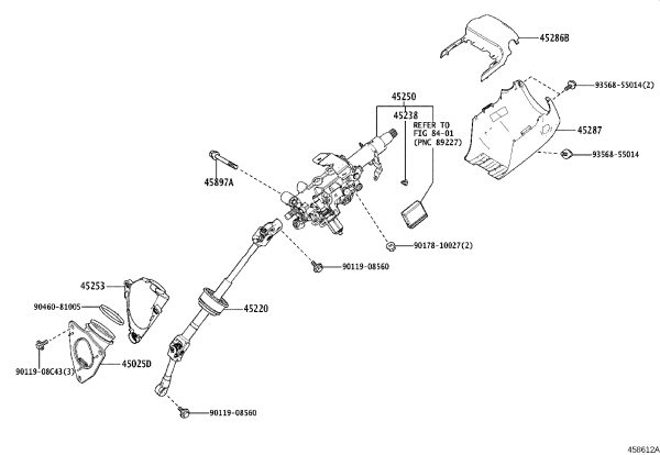 Steering Column Intermediate Shaft 45220-V2010 for Toyota ALPHARD