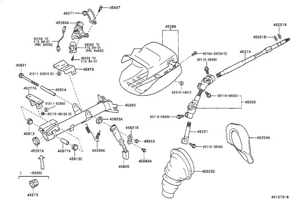 Steering Column Connecting Shaft (Lower) 45221-32120 for Toyota CELICA