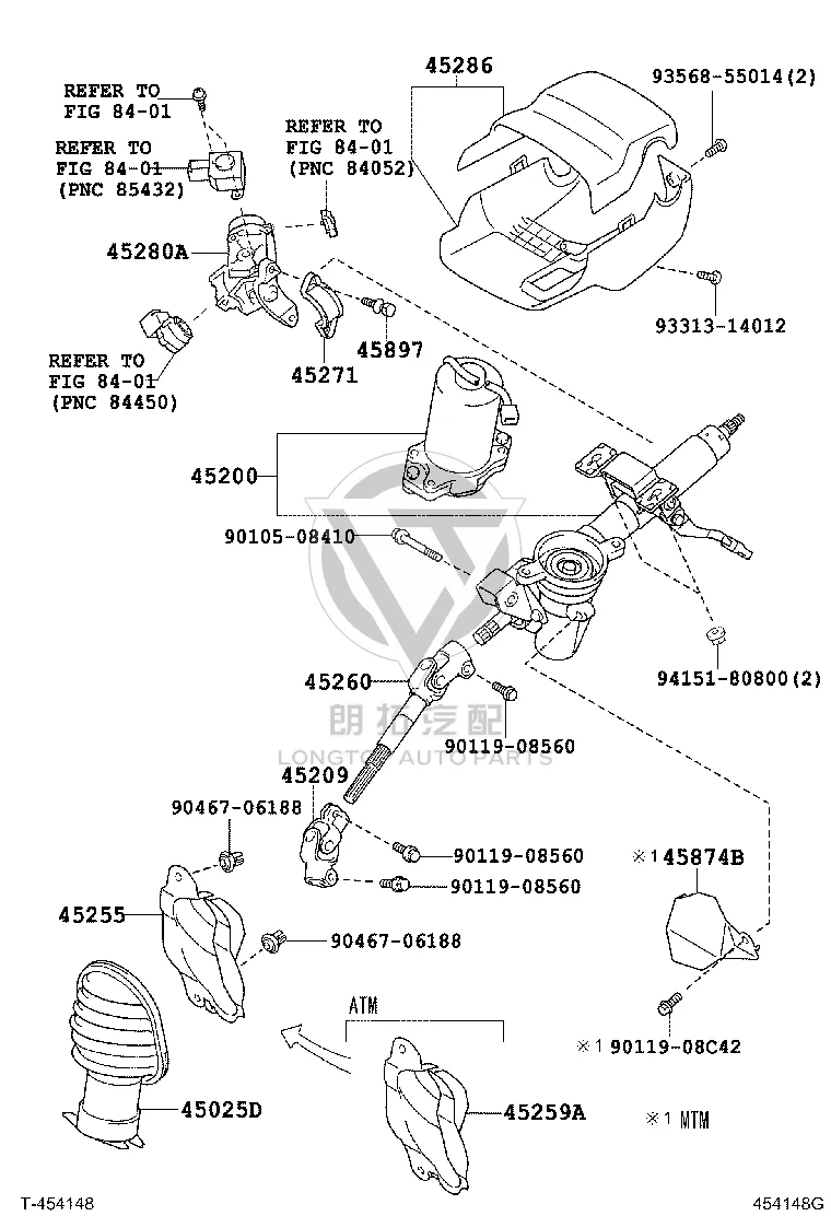 Steering Column Bracket 45280-22510 for Toyota RACTIS