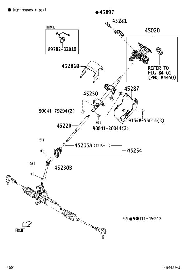 Combination switch shield 45281-B2010 for Toyota RUSH