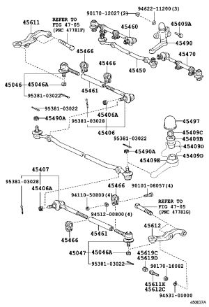 Steering Intermediate Tie Rod Assembly 45451-39405 for Toyota Hilux
