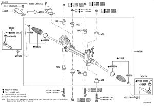 Outer Tie Rod End (Left) 45460-09410 for Toyota Highlander