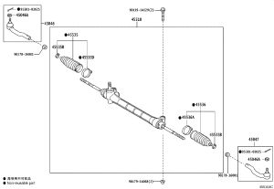 Steering Gear 45510-58010 for Toyota Alphard