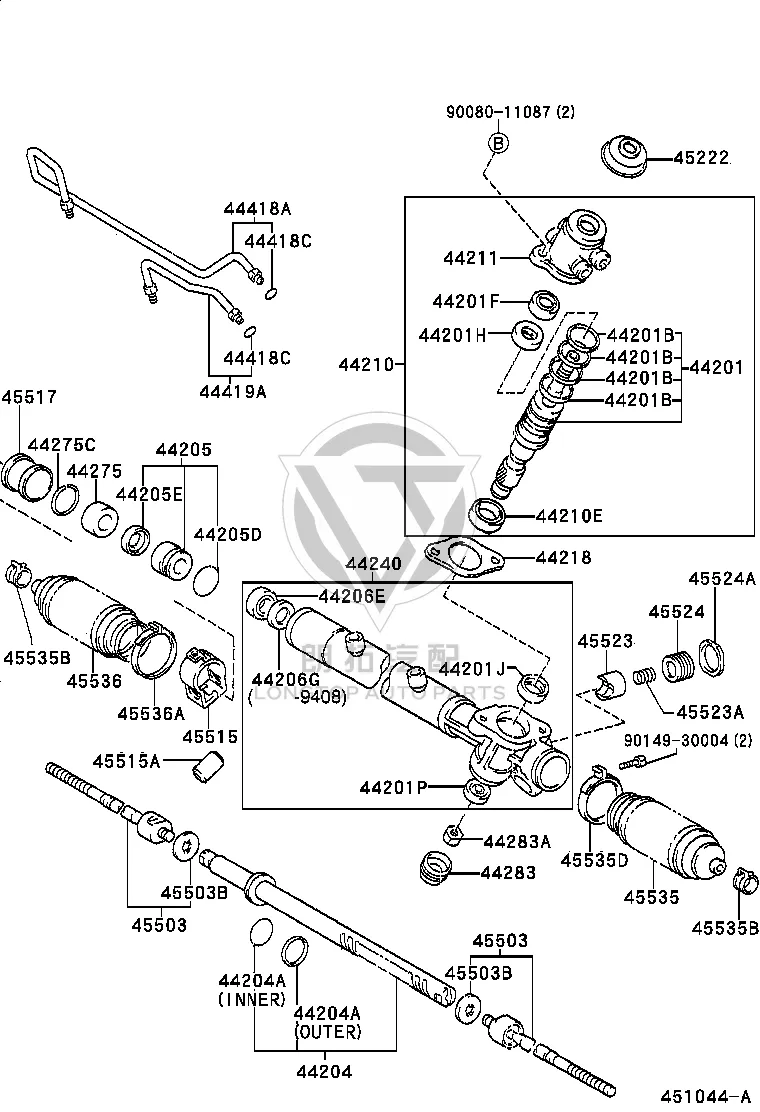 2# Steering Rack Housing Bracket 45515-06011 for Toyota Avalon