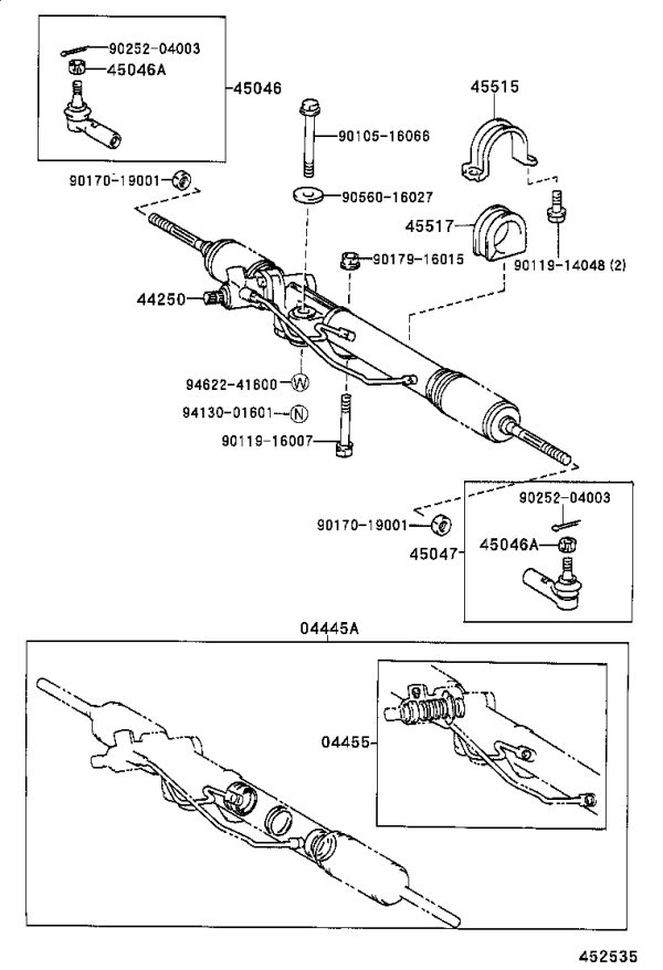 Steering Gear Fixing Adhesive (Right) 45517-60010 for Toyota DYNA