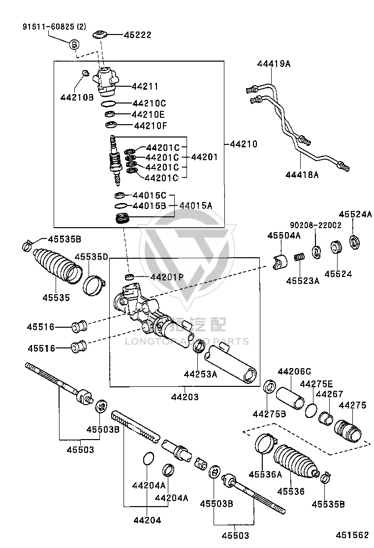 Steering Gear Dust Cover 45535-30010 for Toyota Crown