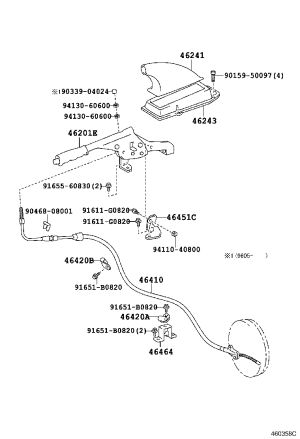 Parking Brake Lever Cover 46243-36031-E0 for Toyota Coaster