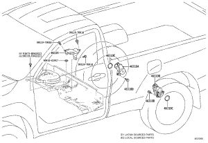 Parking Brake Right 46310-60050 for Toyota GRANVIA