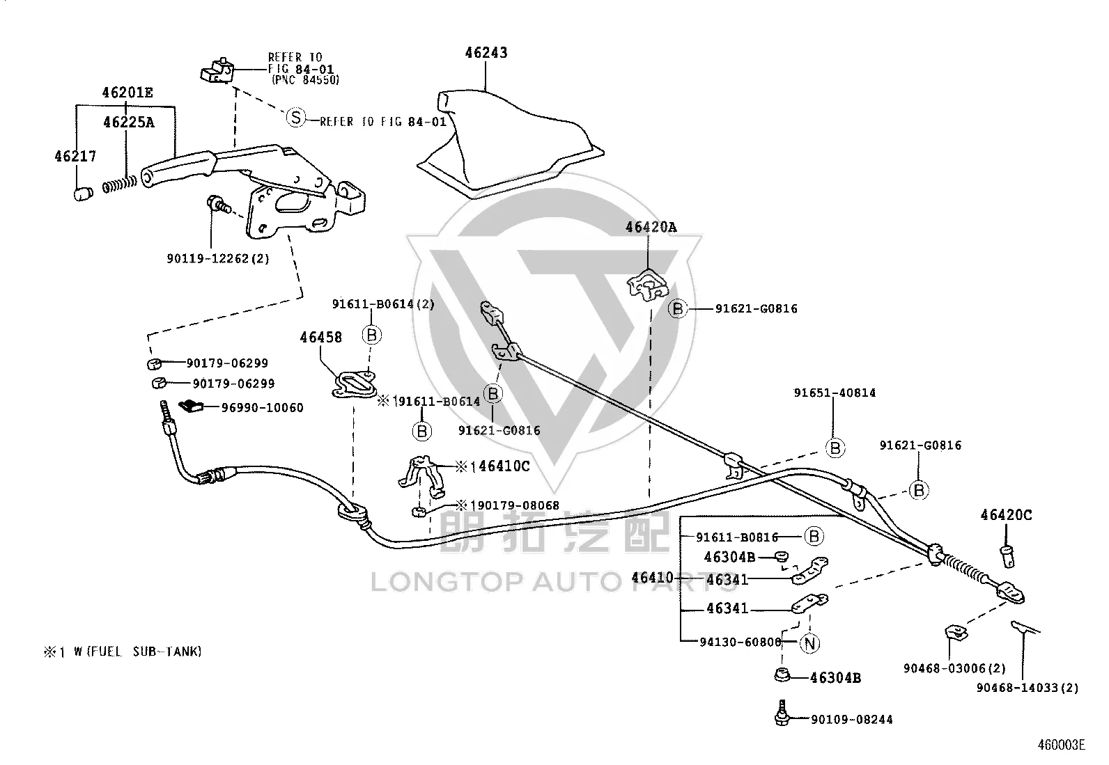 Parking Brake Cable 46410-60690 for Toyota Land Cruiser