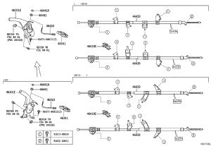 Parking Brake Cable (Rear Left) 46430-42132 for Toyota RAV4