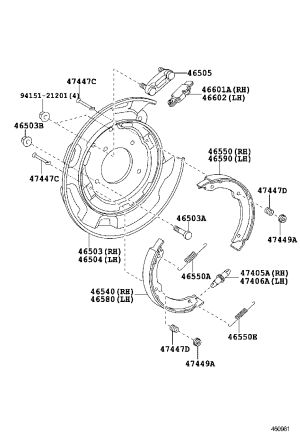 Parking Brake Pad 46530-34010 for Toyota Land Cruiser