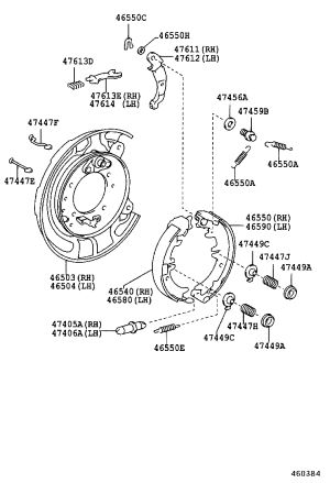 Rear Left Brake Backing Plate 46504-28030 for Toyota ALPHARD