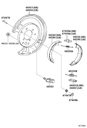 Parking Brake Shoe 46530-30011 for Toyota MARK X
