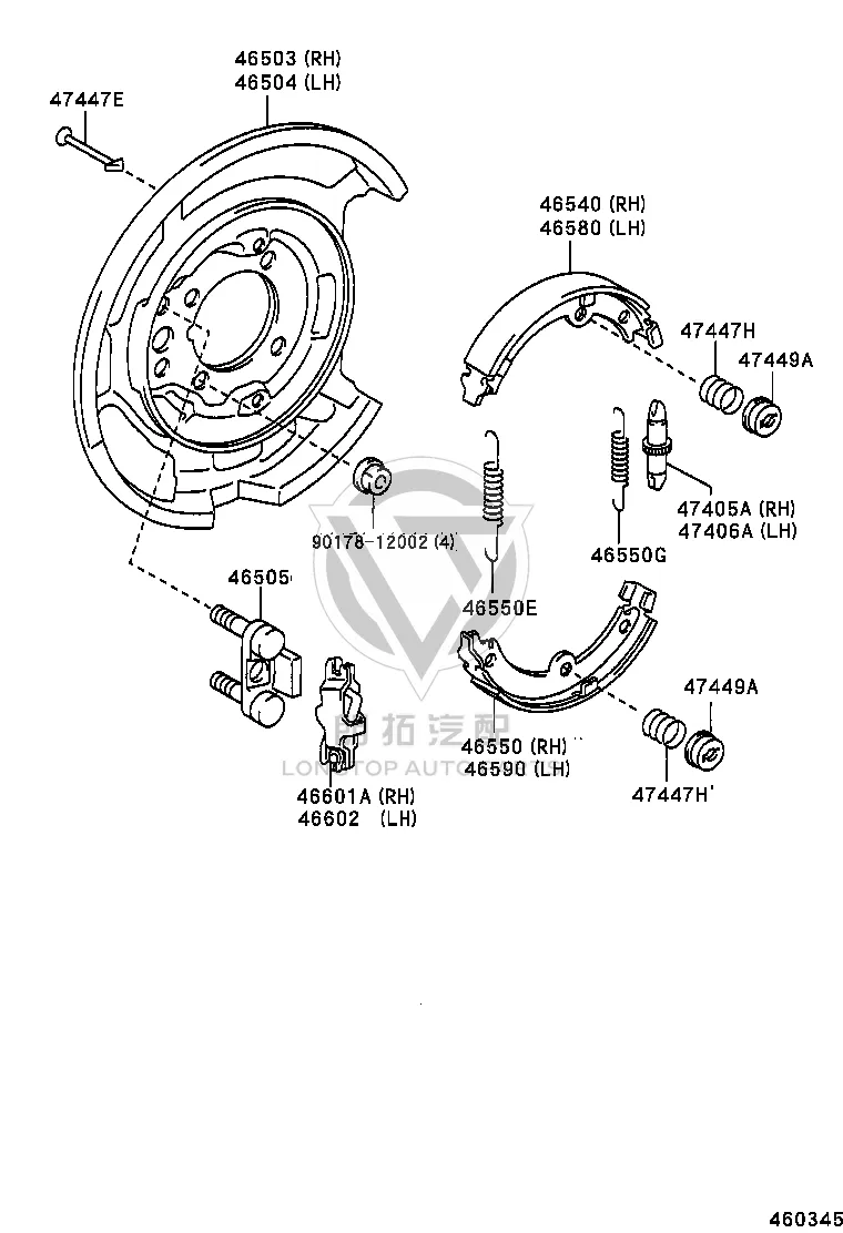 Parking Brake Pad 46530-50020 for Toyota Celsior